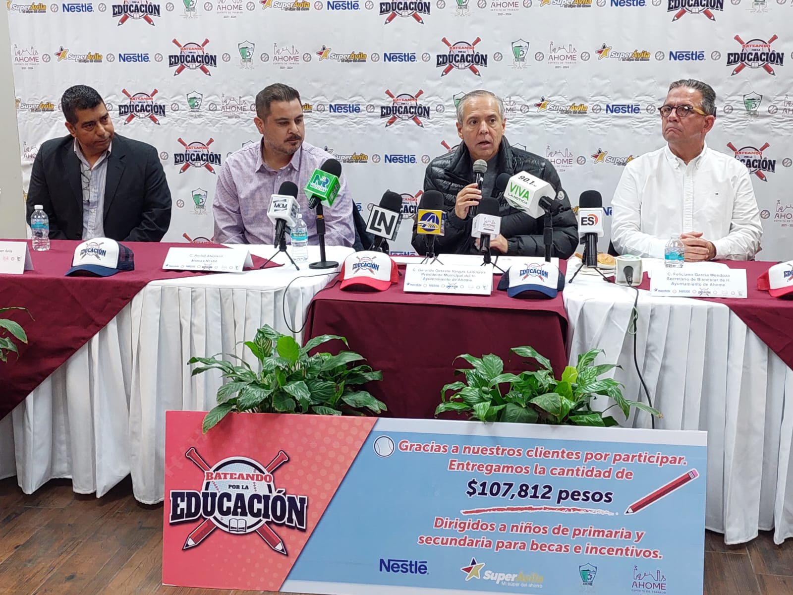 Nestlé, Grupo Ávila y el Ayuntamiento de Ahome se unen “Bateando por la Educación”