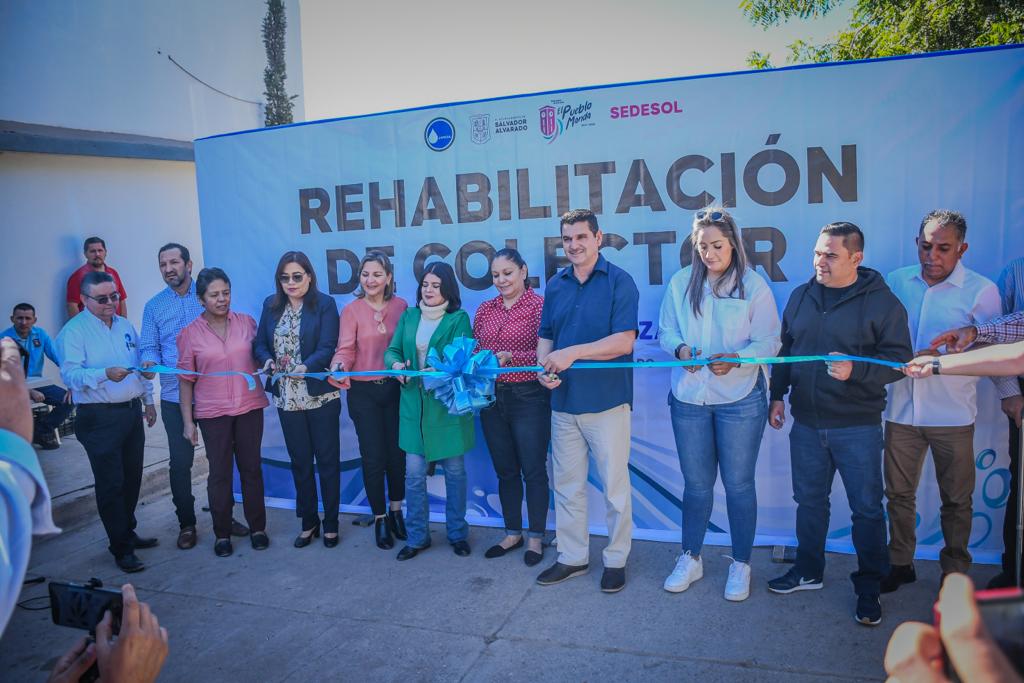Recibe la colonia Las Garzas, la rehabilitación de colector y red de drenaje