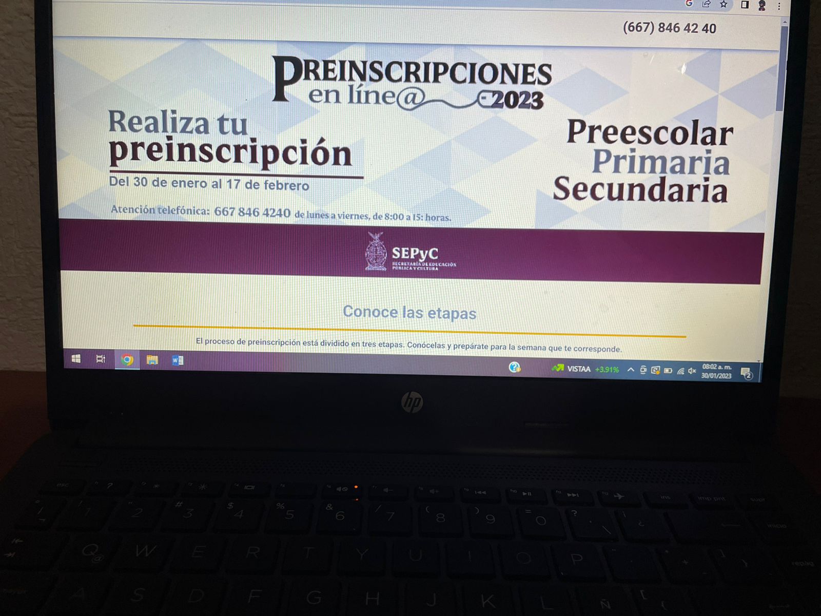 Sin contratiempos arranca la primera etapa de las preinscripciones en línea en Sinaloa