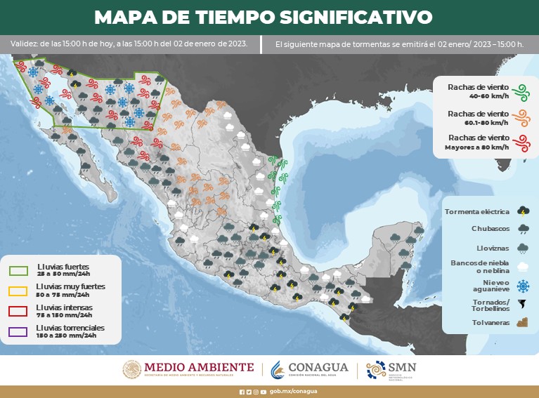 Lluvias aisladas podrían presentarse hoy en Sinaloa, sobre todo por la tarde, dice el SMN