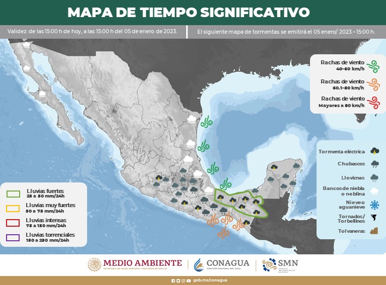 Durante la noche se espera el ingreso de un nuevo frente frío sobre el noroeste del país, afectando a Sinaloa