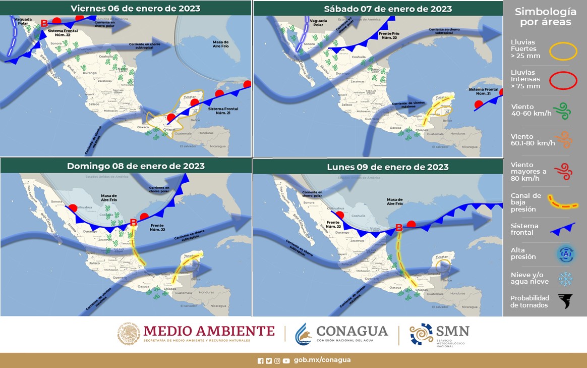 El frente frío No 22 recorrerá el noroeste del país, pero en Sinaloa el termómetro rondará entre 35 y 40 grados