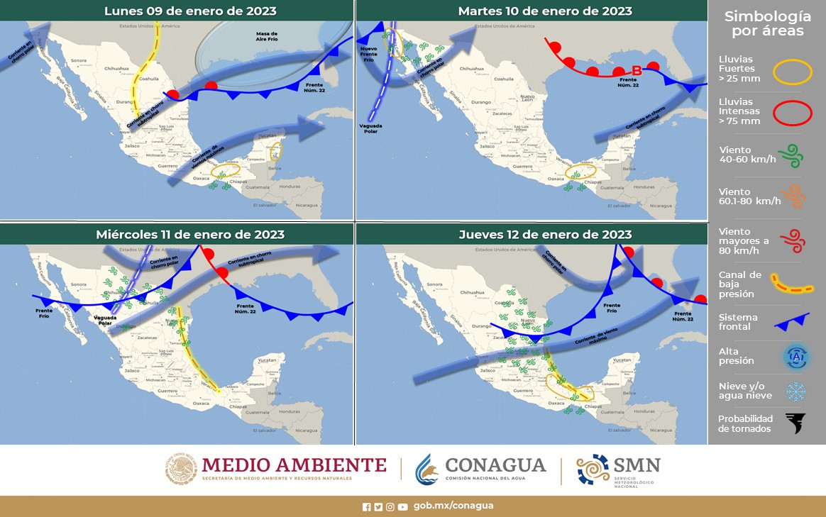 Una vaguada polar ocasionará nublado disperso en Sinaloa, aunque las probabilidades de lluvias son pocas
