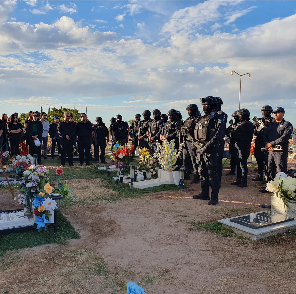 Despiden a Ángel, el elemento de la PEP fallecido en el operativo contra Ovidio Guzmán