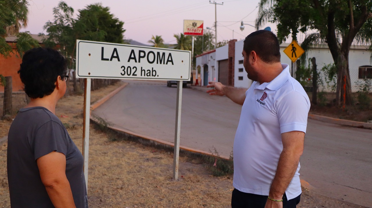 La Apoma ya cuenta con obra pública de calidad: Alcalde de Badiraguato