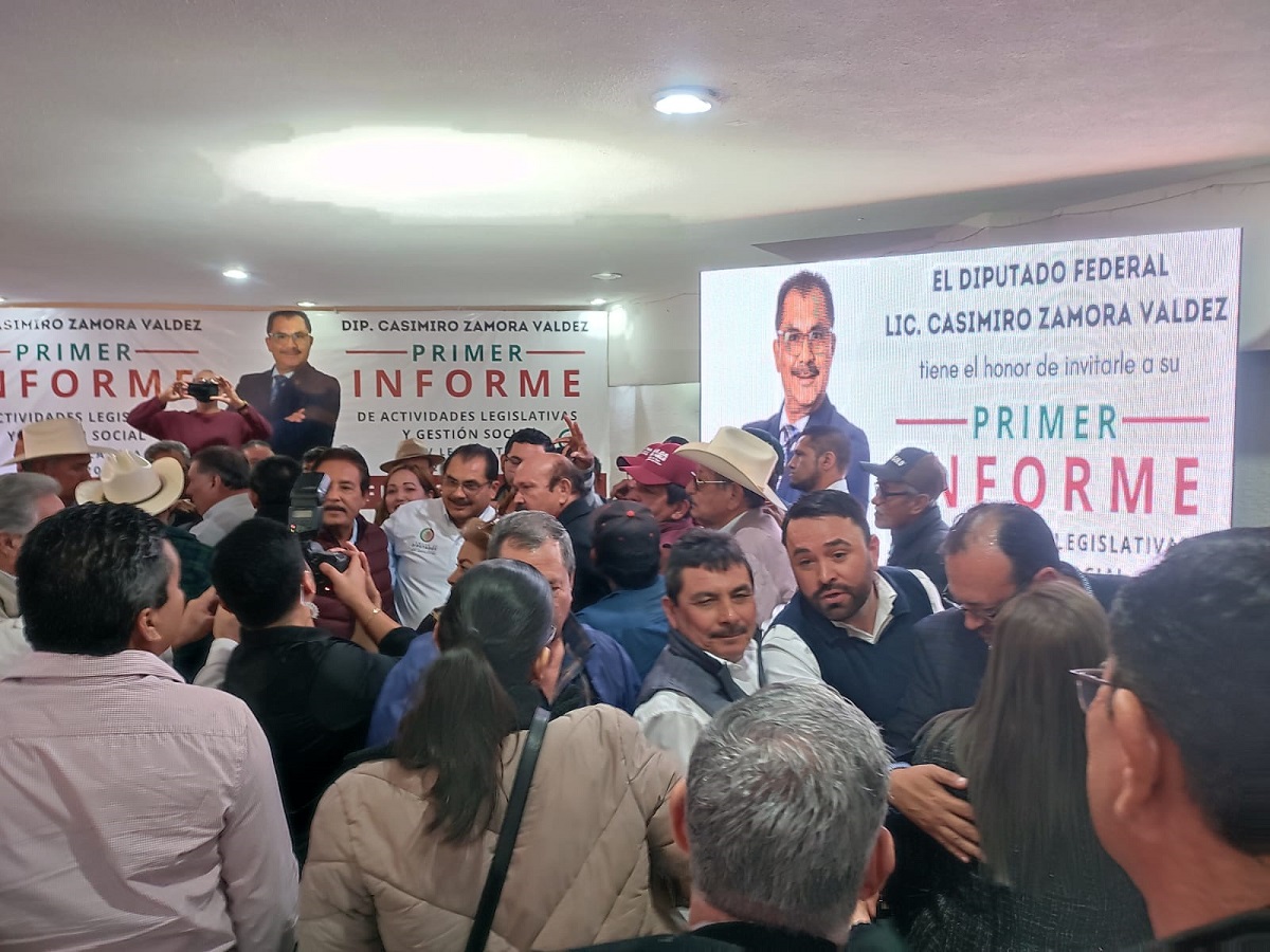 Presenta Casimiro Zamora su primer informe como diputado de la LXV legislatura; anuncia el doble de presupuesto para drenaje