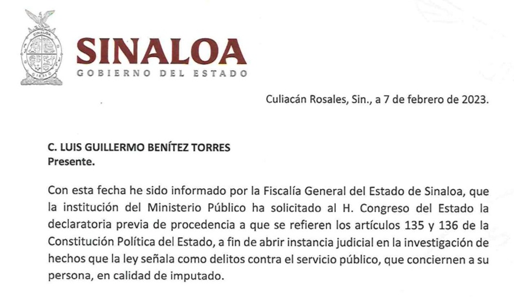 Este es el oficio que dirigió Rocha a ‘El Químico’ para removerlo de Turismo