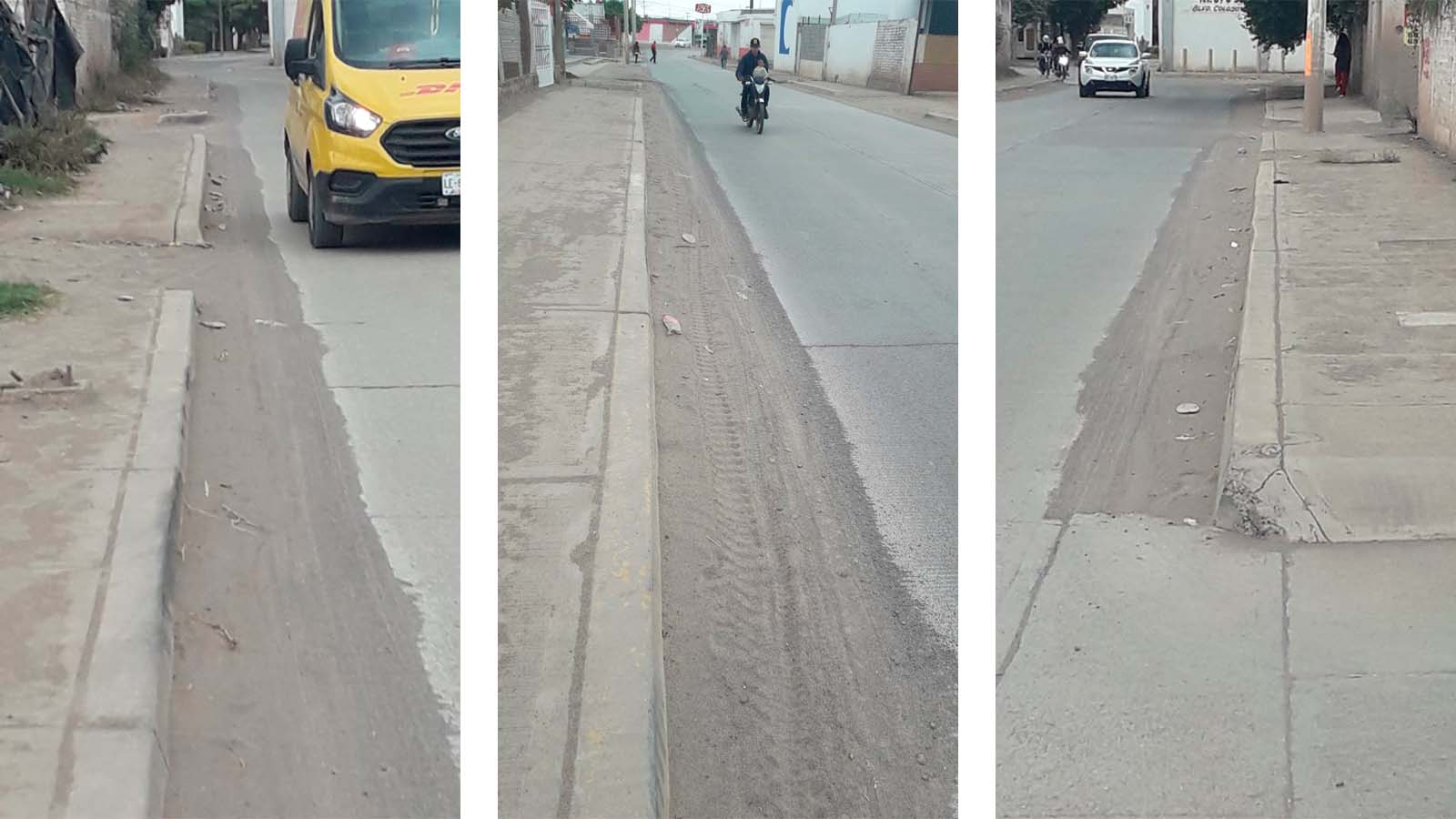 ¿Y las Barredoras? Vecinos de Guasave se quejan por polvo acumulado en acotamiento de calles de la ciudad