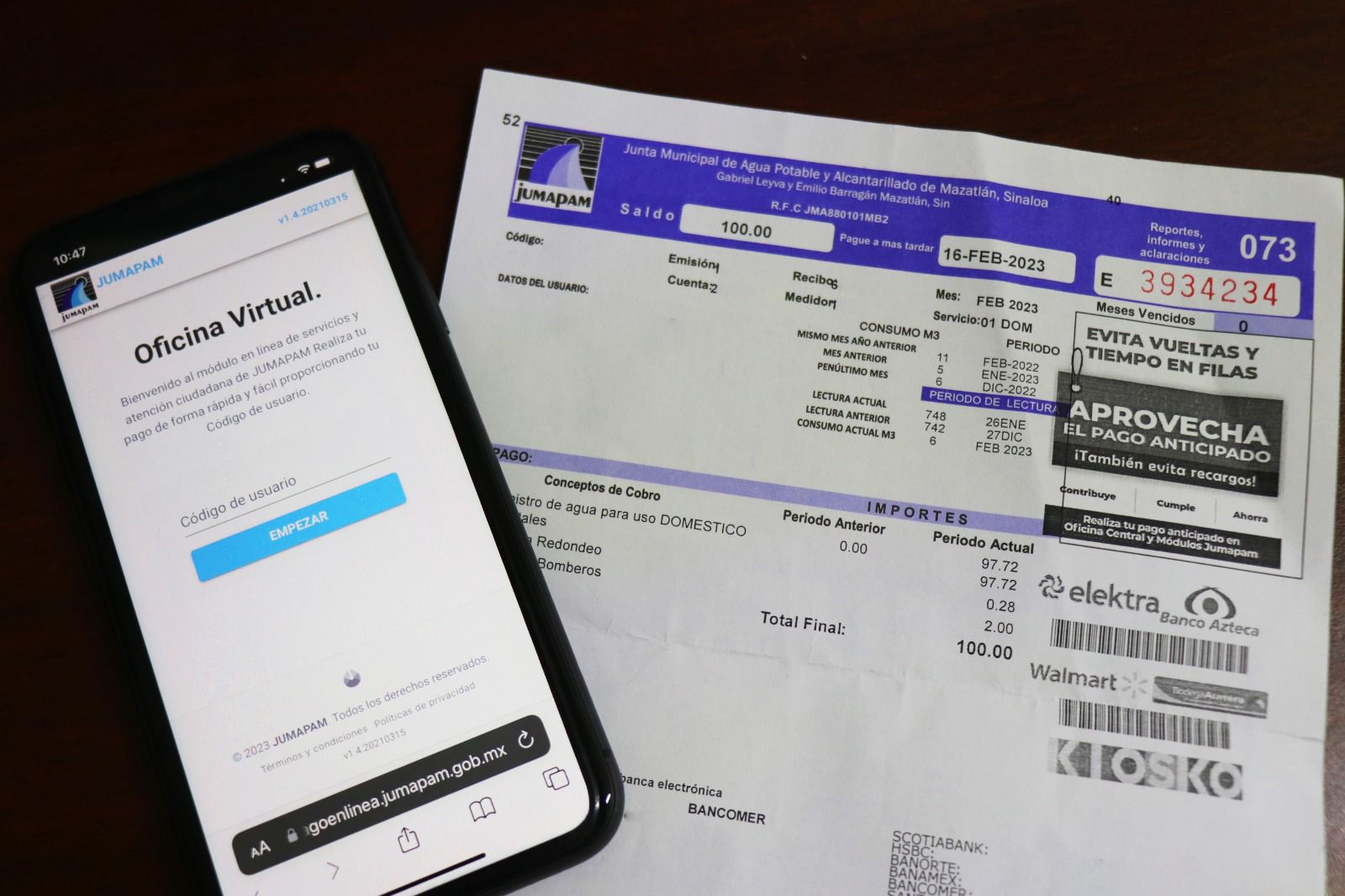 ¡Olvídate de las filas! Ya podrás pagar tu recibo de Jumapam en línea