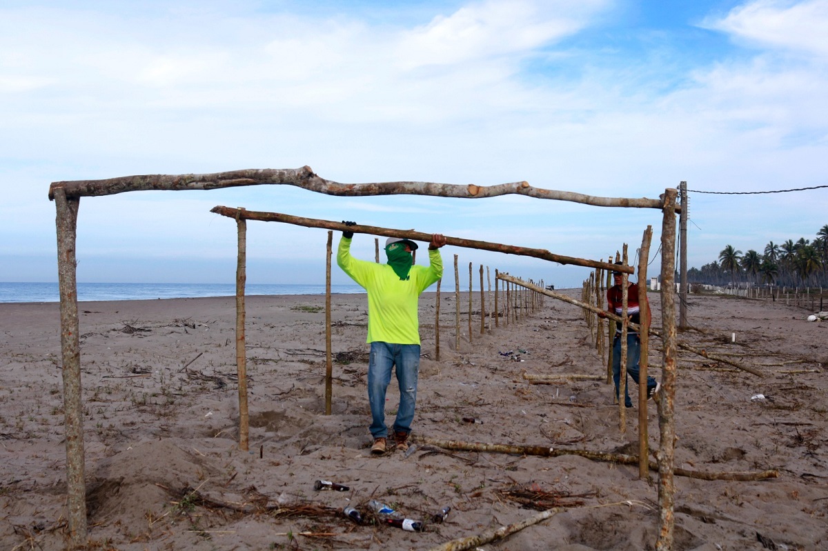A un 70 por ciento de avance enramadas para Fiesta del Mar de las Cabras 2023 en Escuinapa