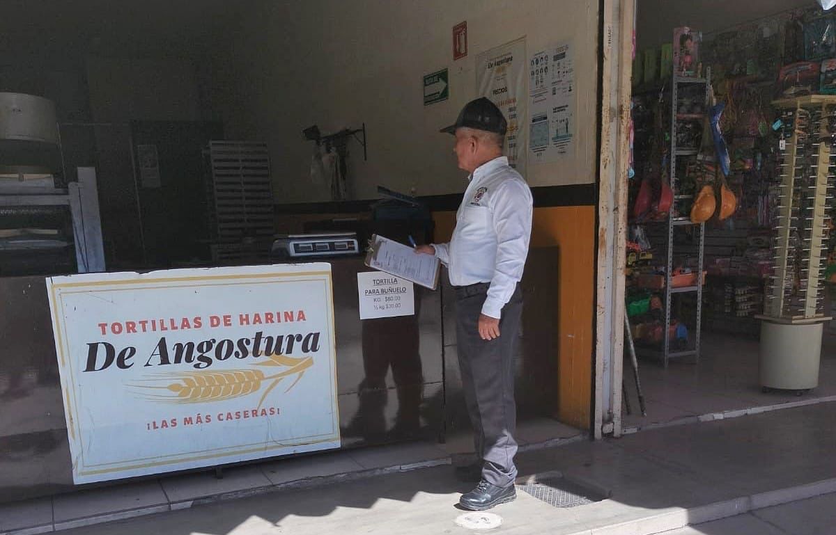 Supervisa Protección Civil medidas de seguridad en tortillerías de Angostura