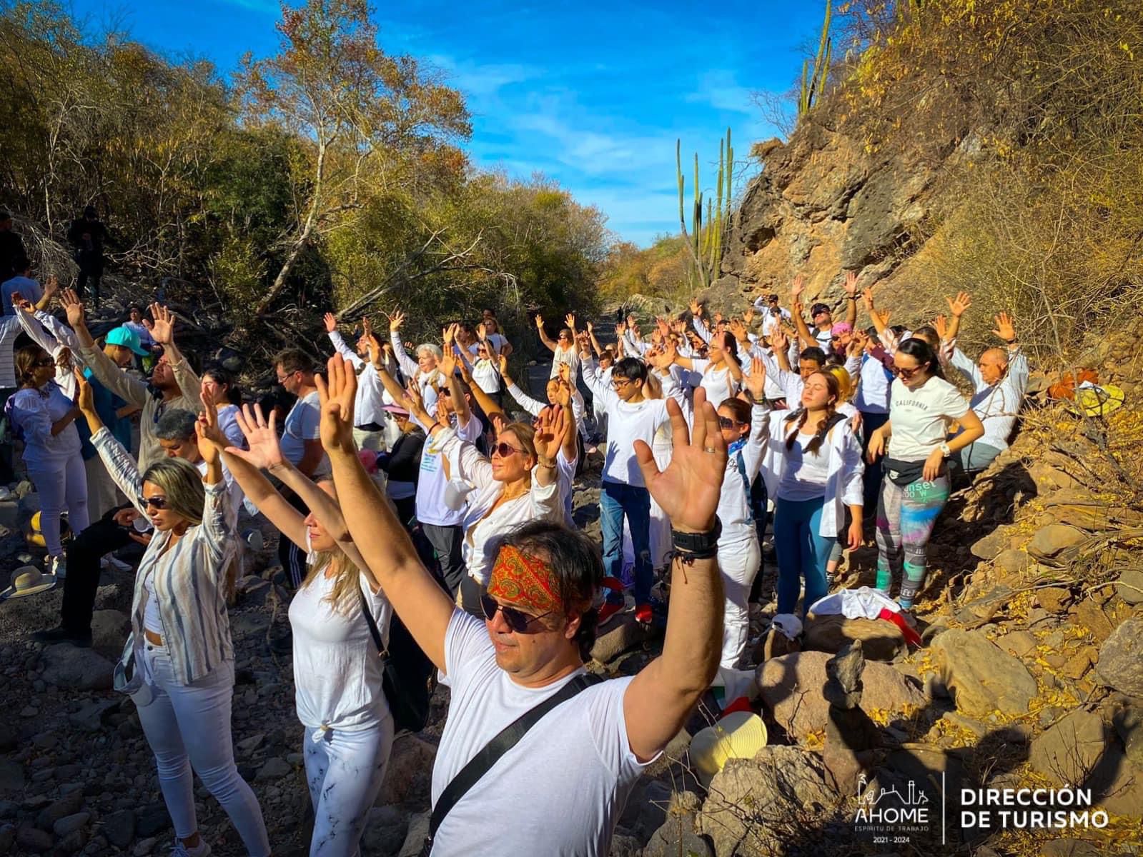 <strong>Ahomenses reciben el Equinoccio de Primavera en el Cañón del Diablo</strong>