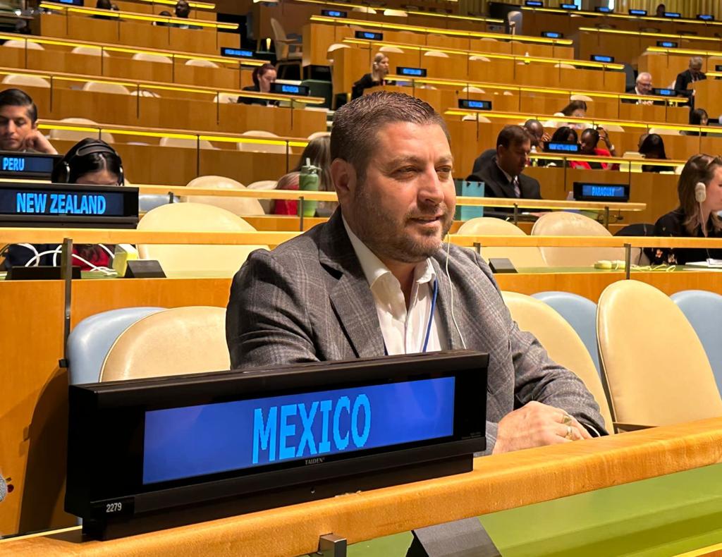 Alcalde de Badiraguato asiste a la Conferencia del Agua de la ONU; destaca la incorporación de jóvenes en estos temas
