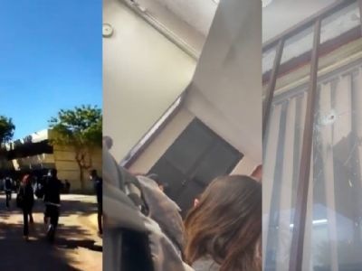 Video: ¡’Al suelo’!  Alumnos de preparatoria se resguardan tras escuchar balacera en Sonora