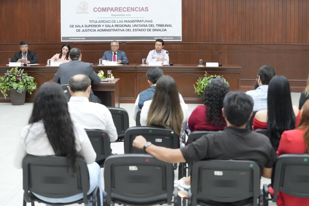 Comparecen ante diputados los aspirantes a magistraturas del Tribunal de Justicia Administrativa