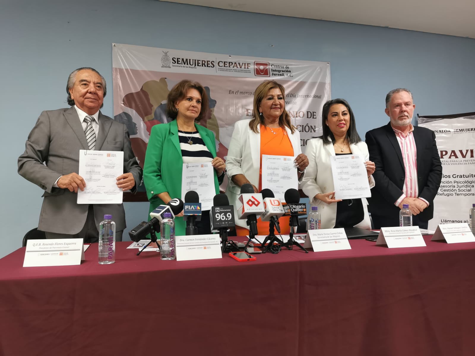Firman convenio Semujeres, Cepavif y Centro de Integración Juvenil A.C.