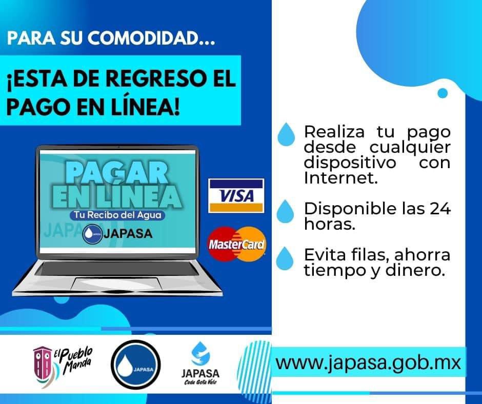Después de seis meses, reactivan el servicio de pagos en línea en Japasa
