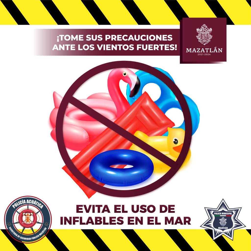 Por condiciones climáticas suspenden actividades de playa en Mazatlán