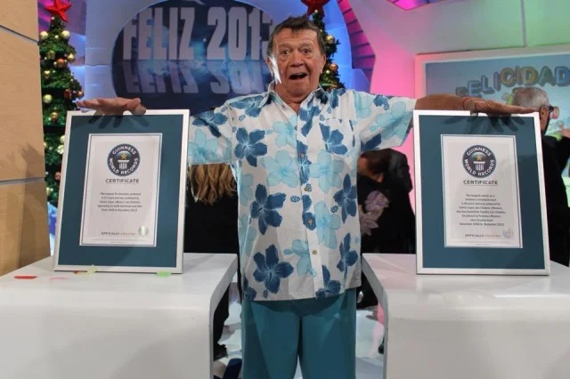 ¡Quiúbole cuate! Estos son los dos Récords Guinness que recibió ‘Chabelo’ durante su trayectoria