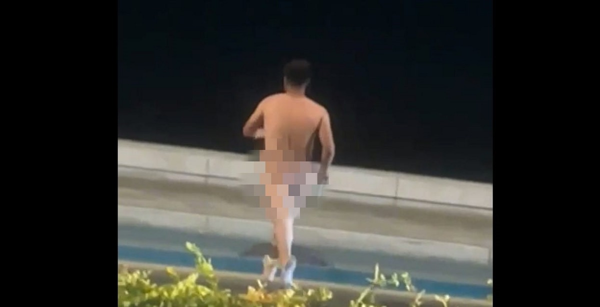 ¿Reto? ¿Enfermedad? Vuelve a aparecer hombre ‘bichi’ en el Malecón de Mazatlán, ahora de noche 
