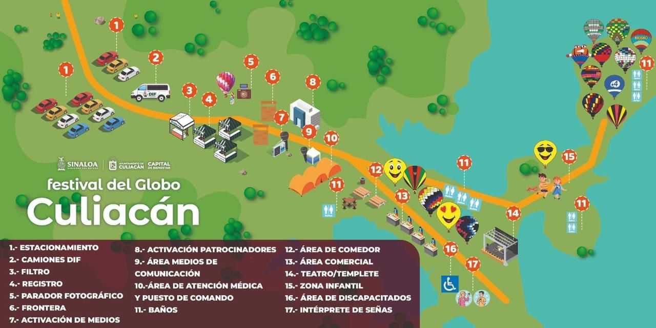 (MAPA) ¡Así estará organizando el Festival del Globo! Regístrate aquí para poder entrar