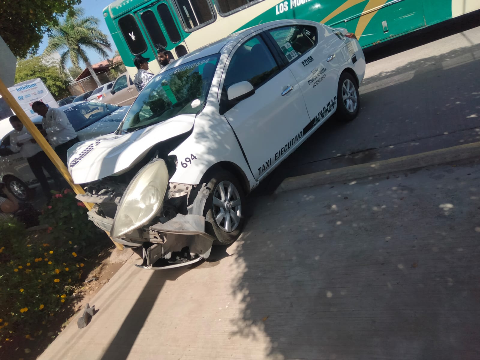 De nueva cuenta se registra un accidente en el sector centro de Los Mochis; hay un lesionado