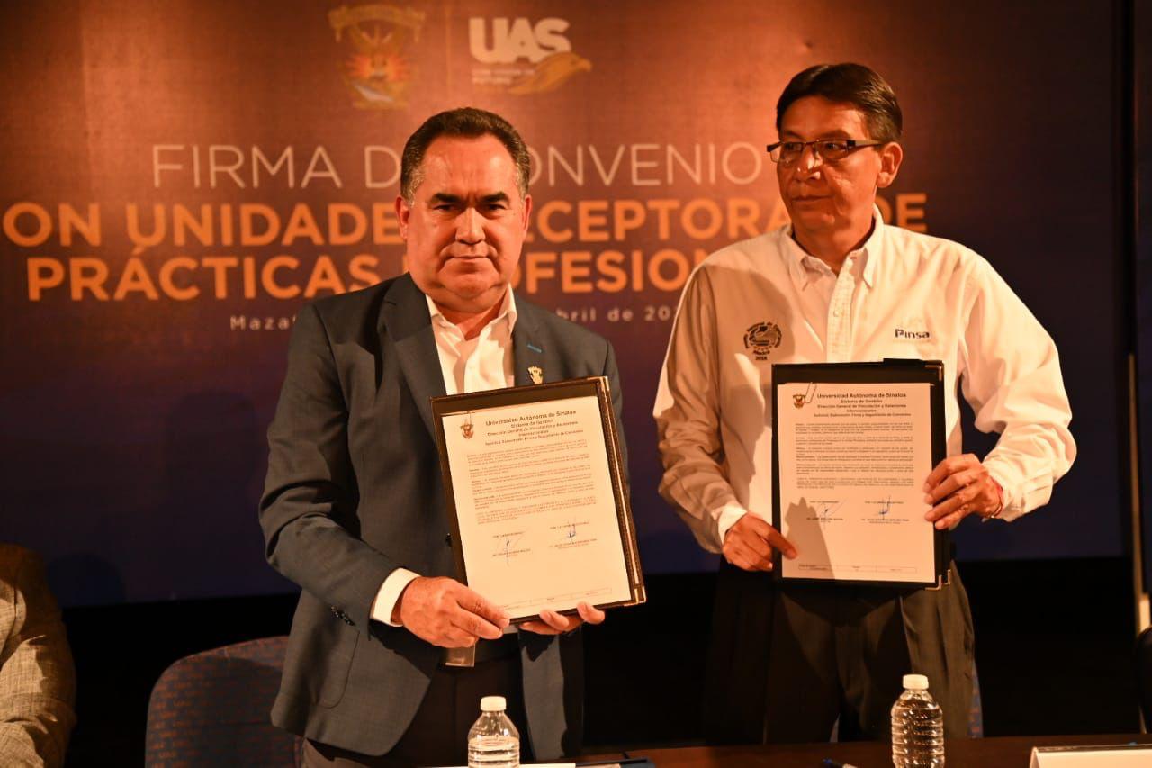 Firman la UAS y más de 200 empresas convenio para que estudiantes realicen sus prácticas profesionales