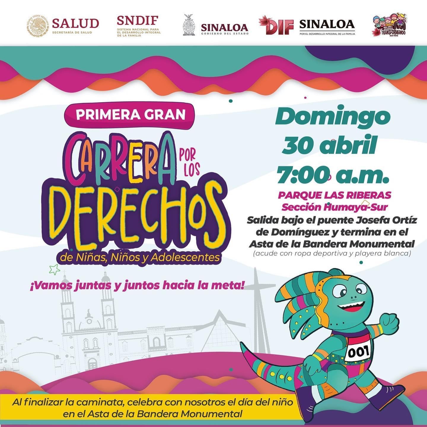 Invitan a la Primera Gran Carrera por los Derechos de Niñas, Niños y Adolescentes este 30 de abril