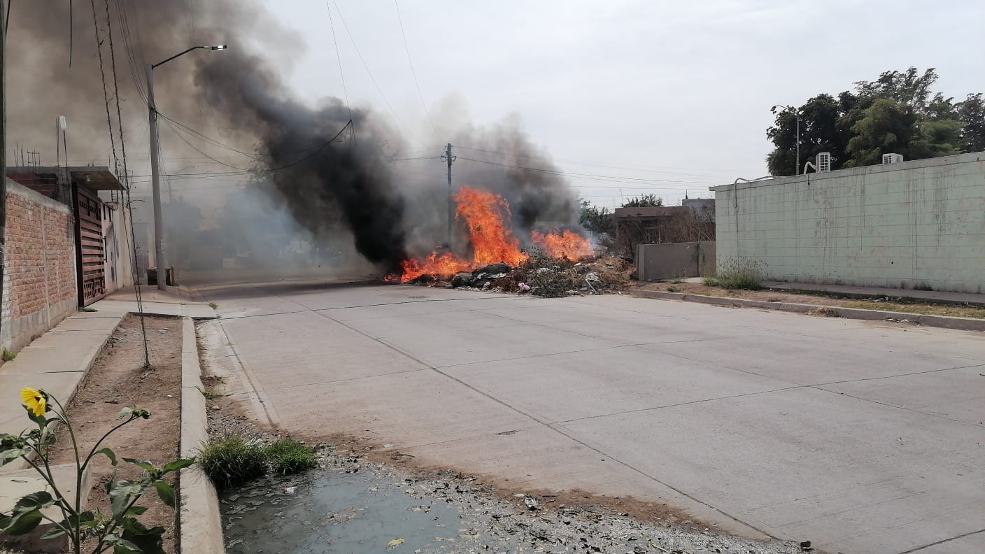 Incendios en el fraccionamiento Santa Mónica de Los Mochis, moviliza a Bomberos