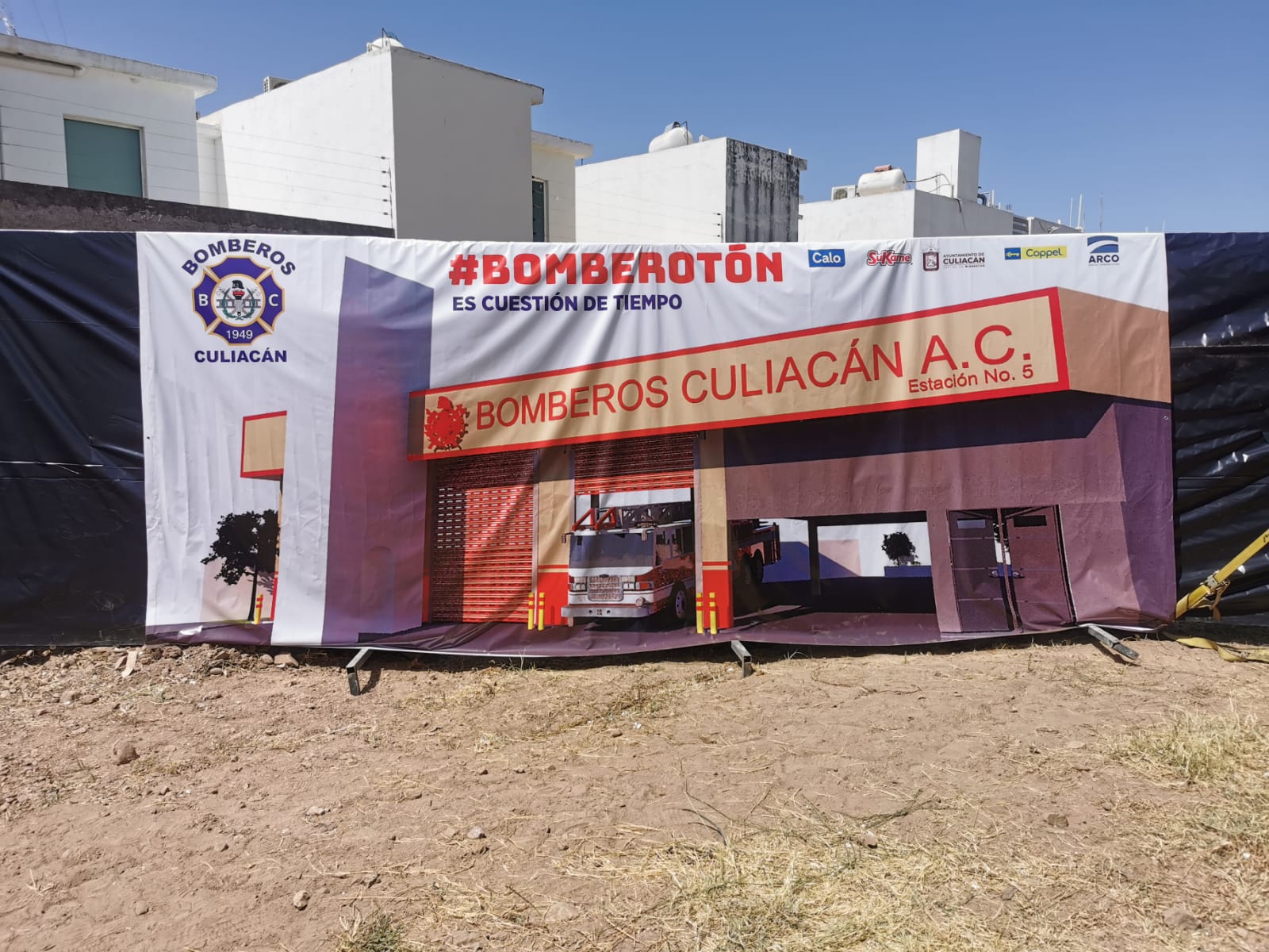 Para la construcción de la base La Conquista arranca el Bomberotón; se requieren 5 mdp