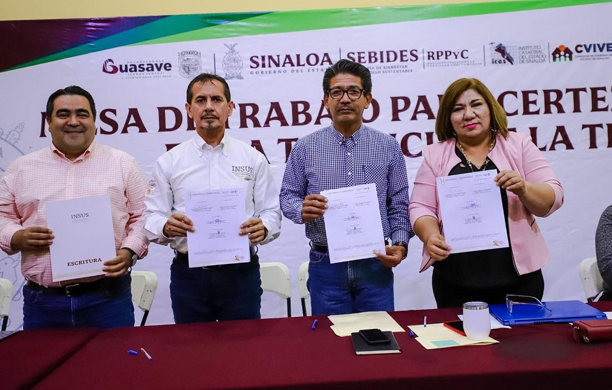 El Ayuntamiento de Guasave y el Insus firman convenio para regularizar cinco colonias de Guasave