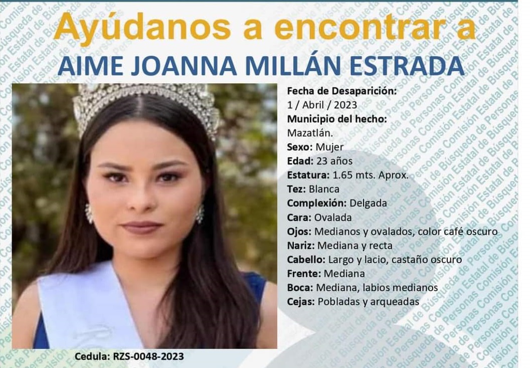 De su natal Aguacaliente de Gárate a Mazatlán llevarán protesta por desaparición de Aimé, su Reina