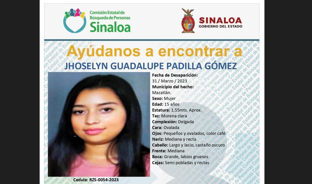Desaparece Jhoselyn Guadalupe en Mazatlán; feministas señalan alza de casos