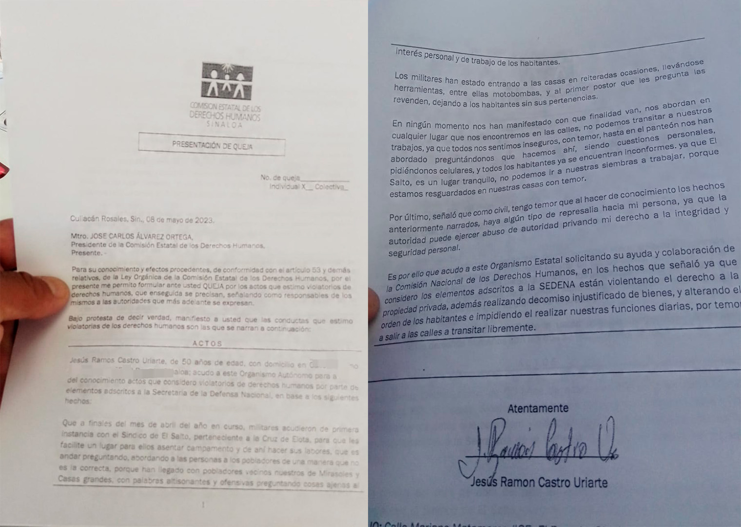 Denuncian abuso de autoridades militares en Elota