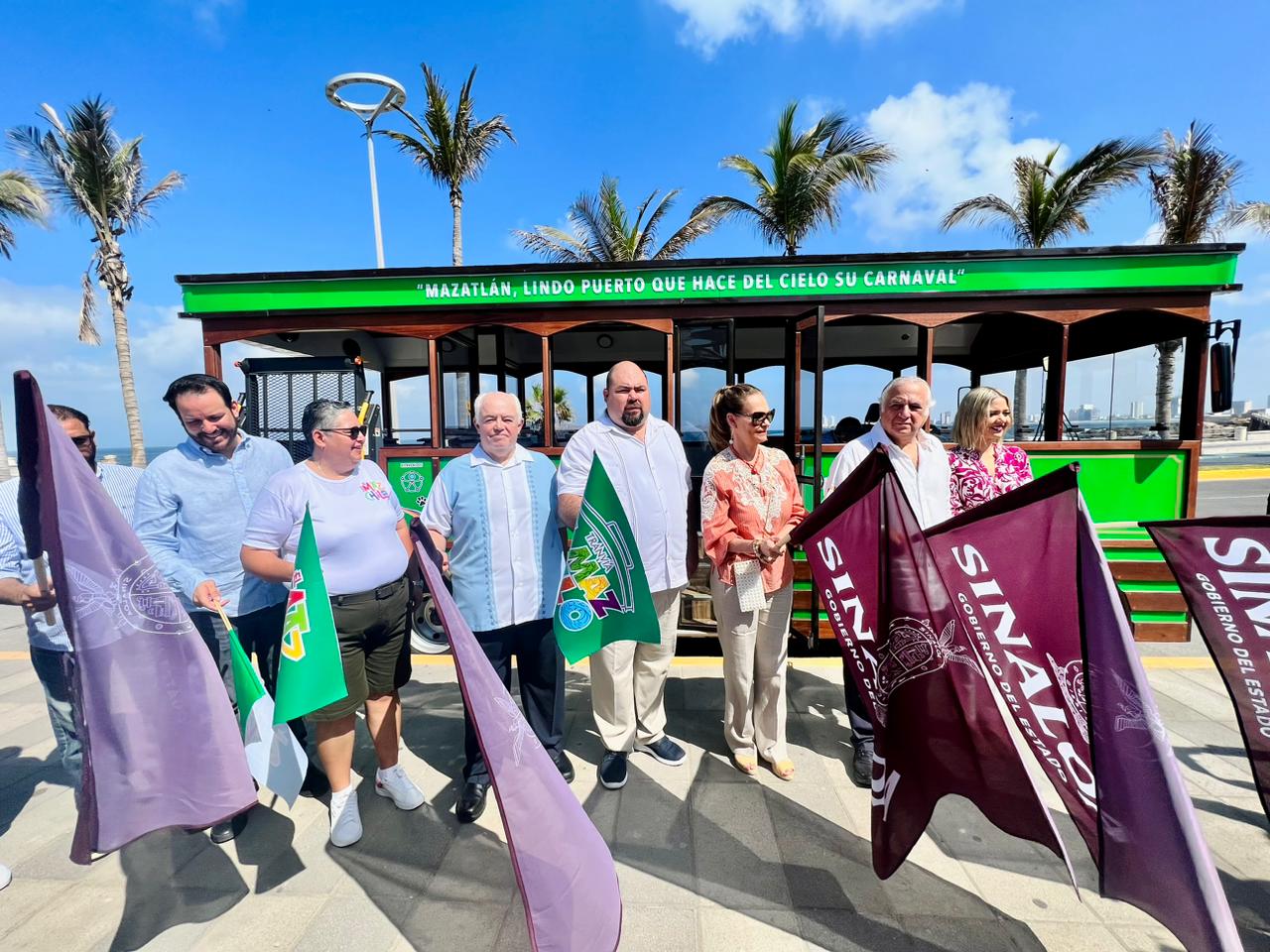Arrancan los paseos de El Maz Chilo, nuevo tranvía turístico de Mazatlán
