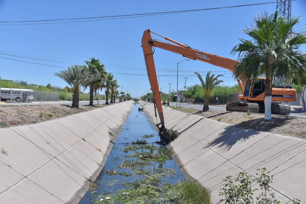 Obras Públicas en Ahome registra avance del 60% en limpieza de canales para enfrentar temporada de lluvias