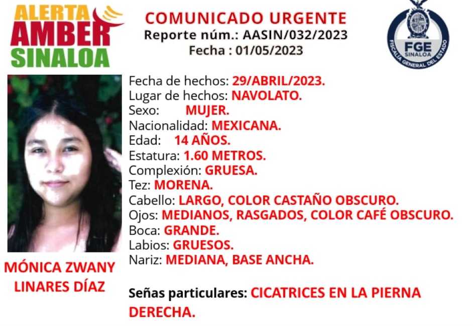 Mónica Zwany de 14 años ya fue localizada, confirma Fiscalía