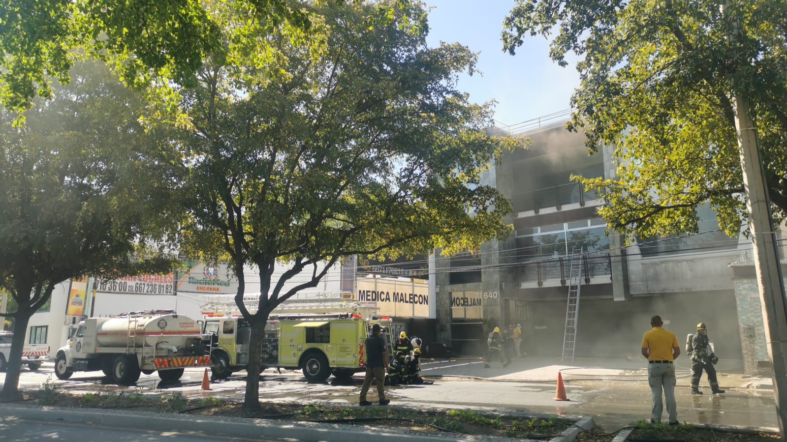 Eran oficinas rentadas por Inverplux, las incendiadas en edificio del malecón viejo en Culiacán