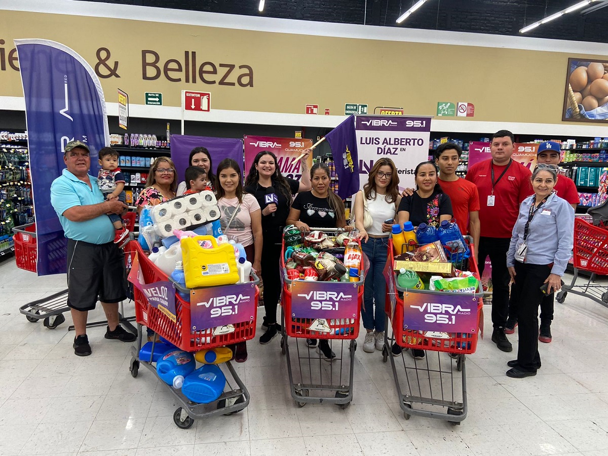 Tres mamás veloces de Guamúchil llenaron su carrito de súper en dos minutos en Casa Ley, gracias a Vibra Radio