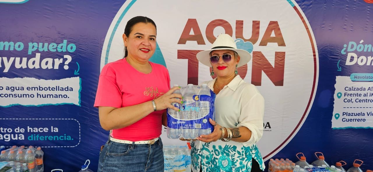 Colecta Navolato más de 5 mil litros de agua embotellada en Aquatón 2023
