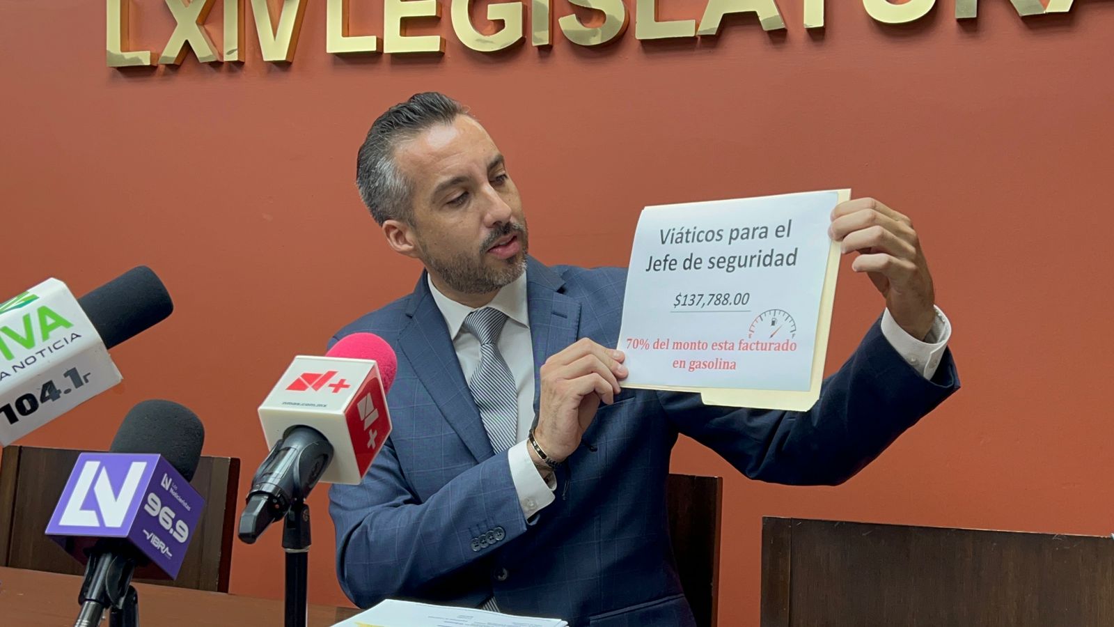 Durante 2022, jefe de seguridad del Congreso gastó más de 137 mil pesos en viáticos; 70% fue por gasolina, acusa diputado