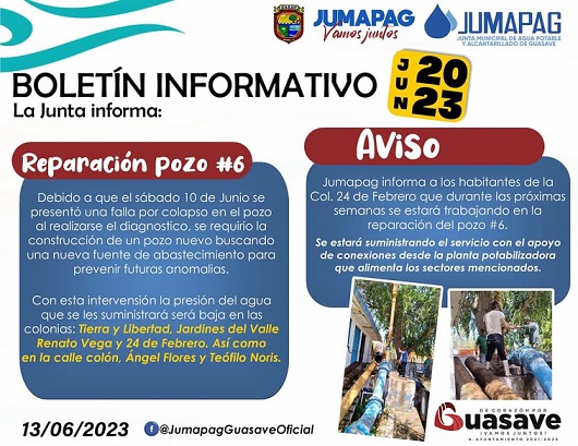 ¡Atención guasavenses afectados por baja presión de agua! Jumapag construirá nuevo pozo y se alarga la espera