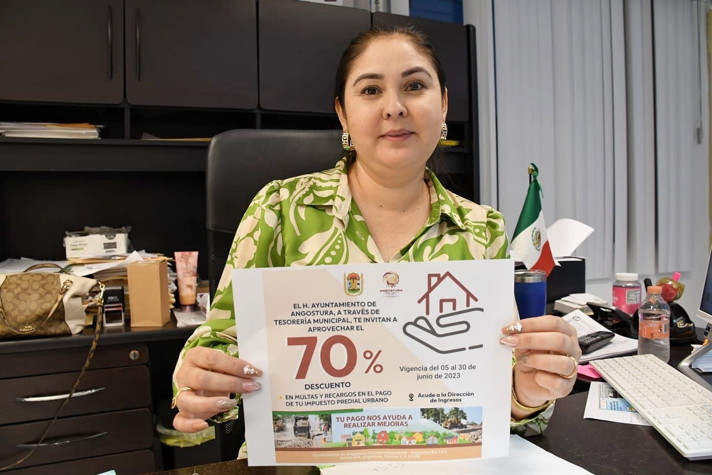 Ofrecen descuentos del 70 por ciento a moroso del impuesto predial en Angostura; tienen hasta este viernes