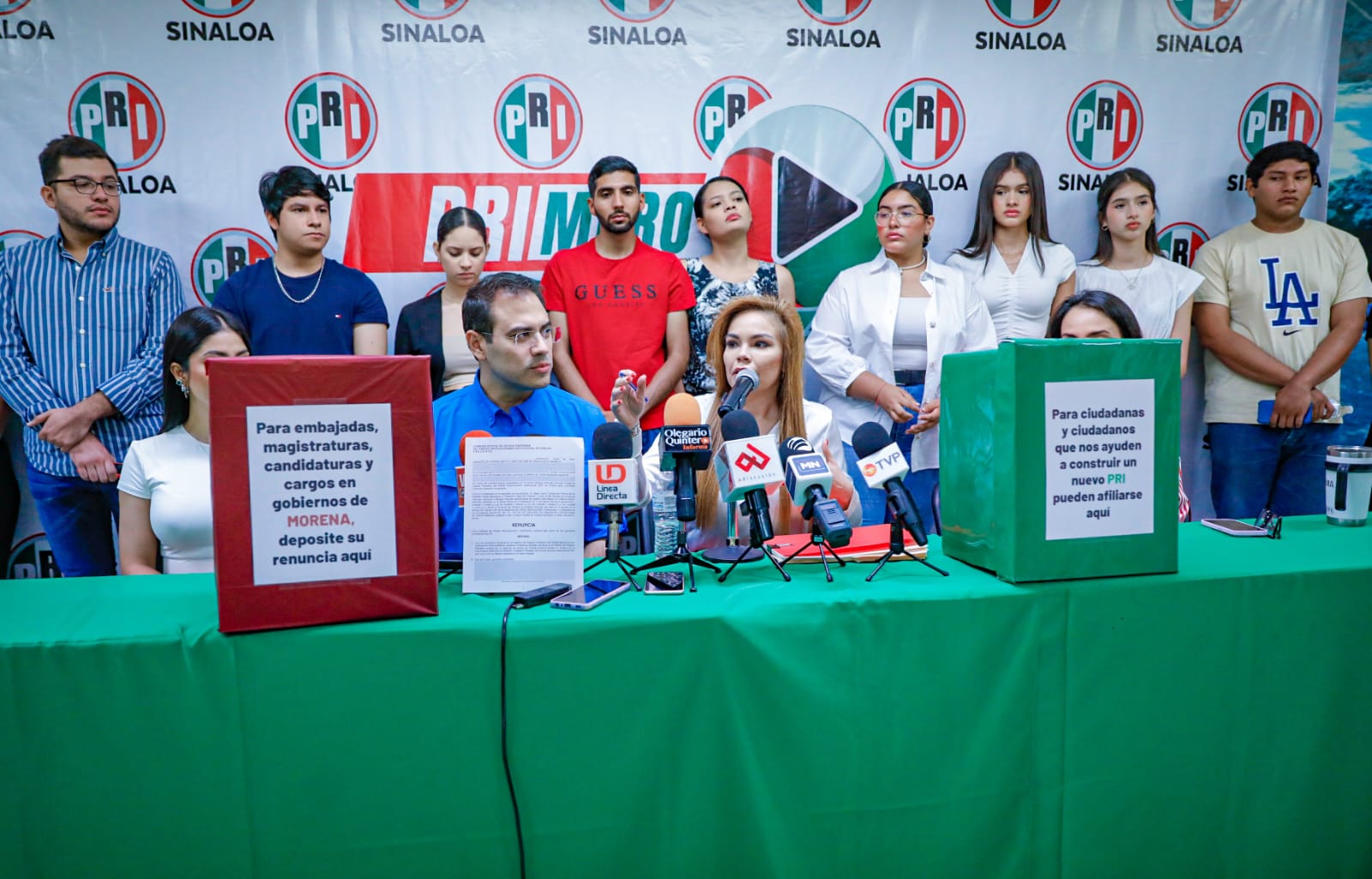 “Deposite su renuncia aquí”: Pone Paola Gárate en el PRI Sinaloa buzones de renuncias y afiliaciones