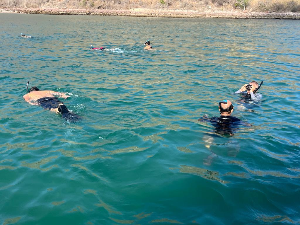 Se sumergen en el mar de Mazatlán para sacar basura frente a Isla de Venados