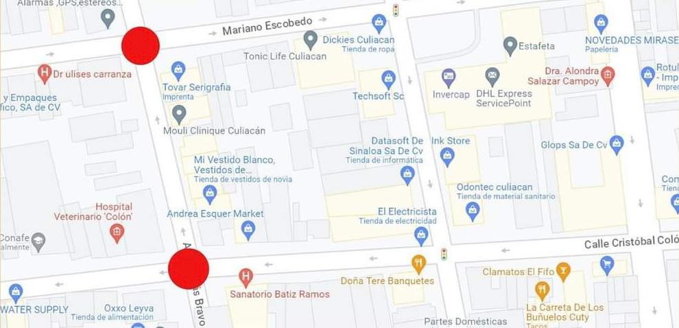 ¡Atención! Por cinco días, cierran cruces en la avenida Nicolás Bravo en Culiacán