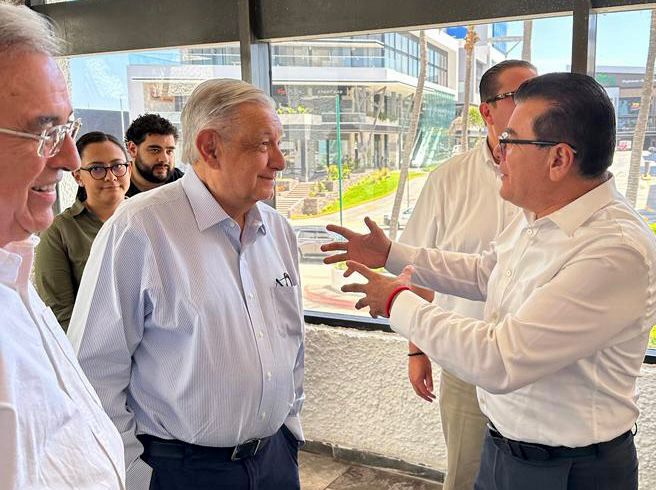 ‘Que duerma AMLO en Mazatlán es mensaje de seguridad’: Édgar González; el alcalde le pidió fortalecer el drenaje