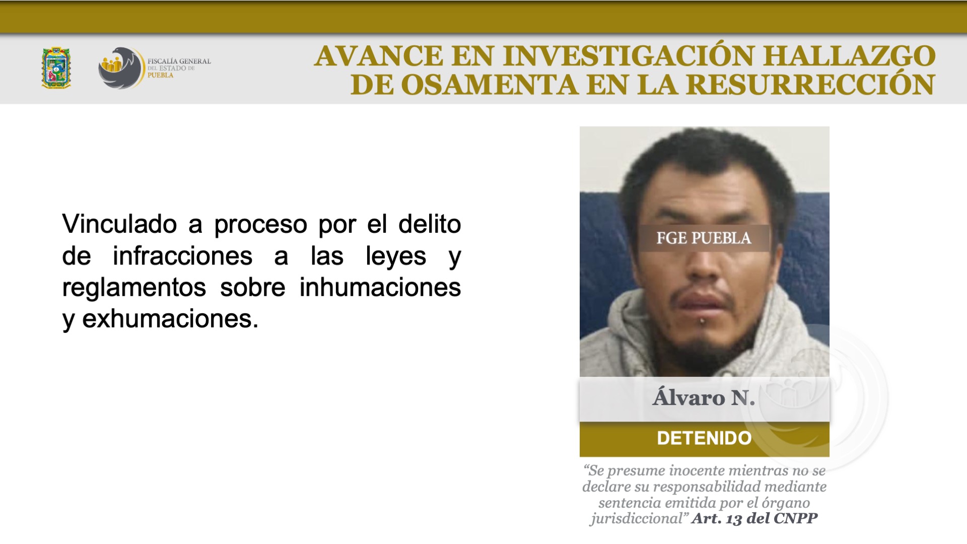 Vinculan a proceso a ‘El caníbal de La Resurrección’, señalado del feminicidio de su pareja en Puebla