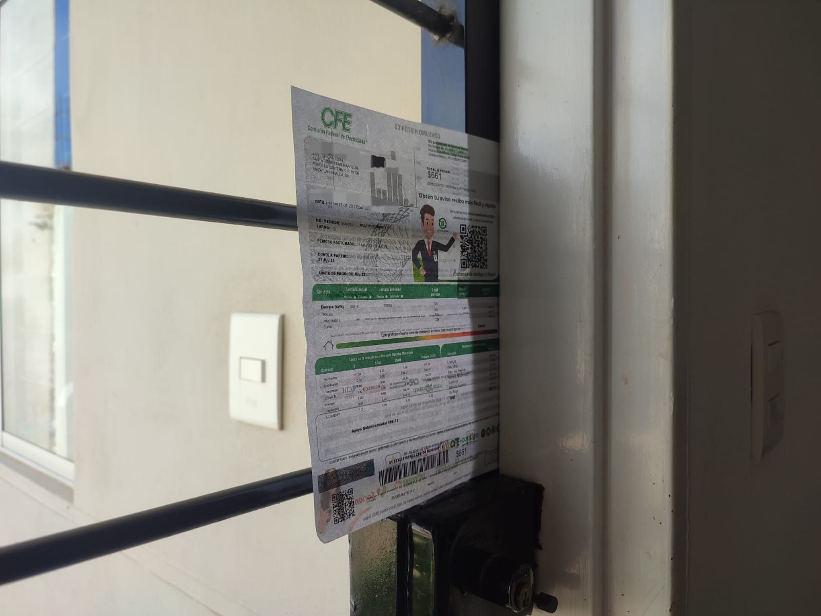 ¿Cuánto te llegó? En medio de lluvias y apagones, llegan a tiempo recibos de CFE en Mazatlán