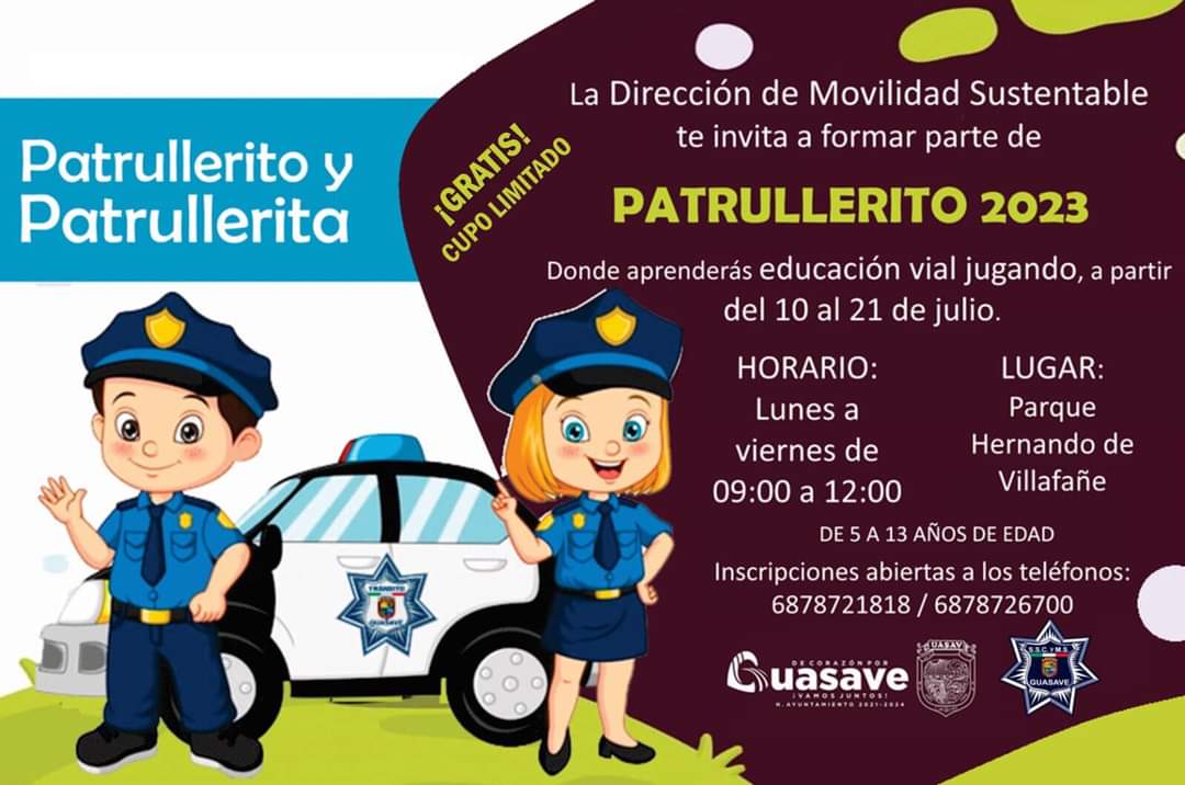 ¿Busca cursos de verano para sus niños? Hoy en Guasave inicia El Patrullerito 2023 y es gratis